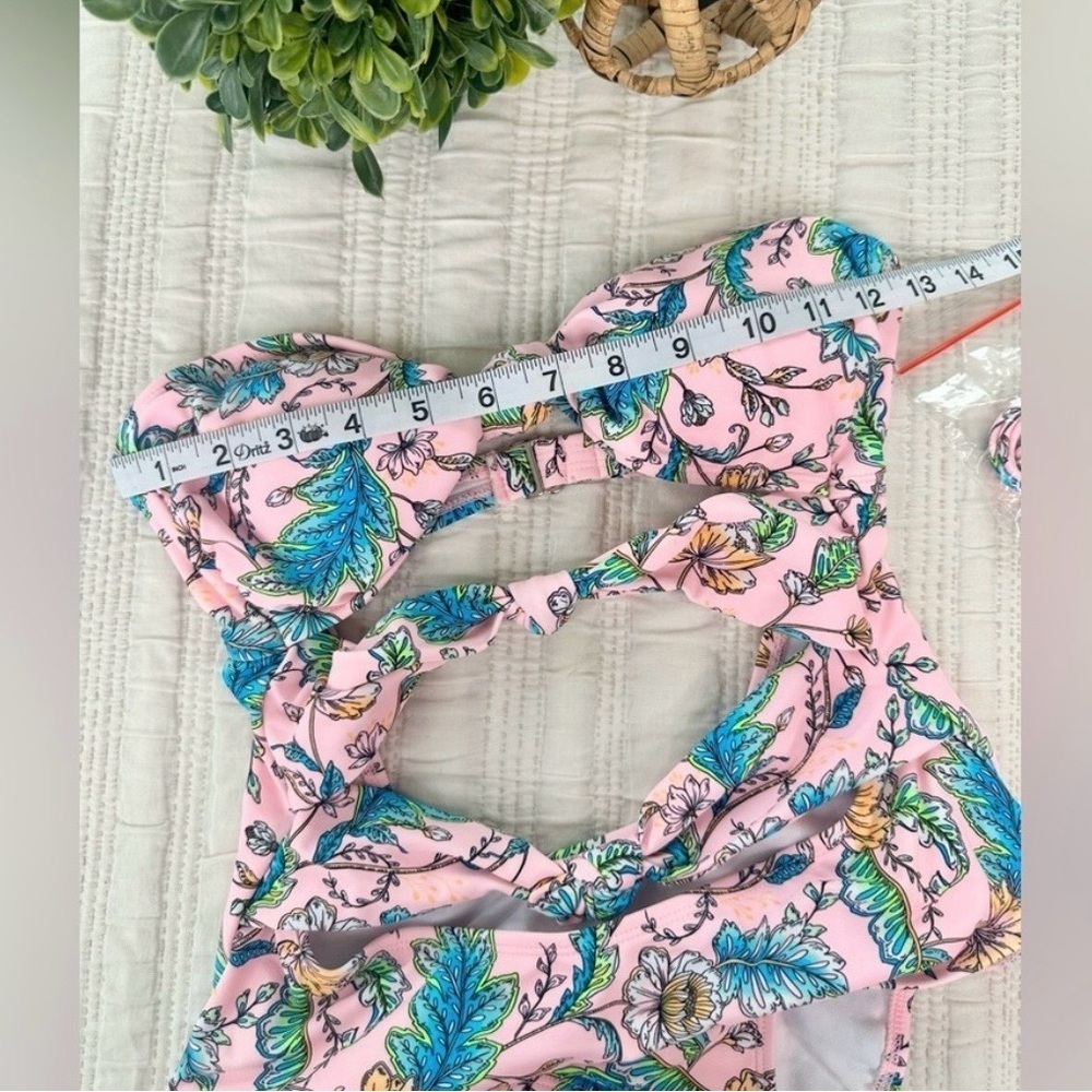 NWOT Anthropologie Kikirio Lava Lamp Cutout One Piece Tropical Swimsuit SZ M - Picture 8 of 8